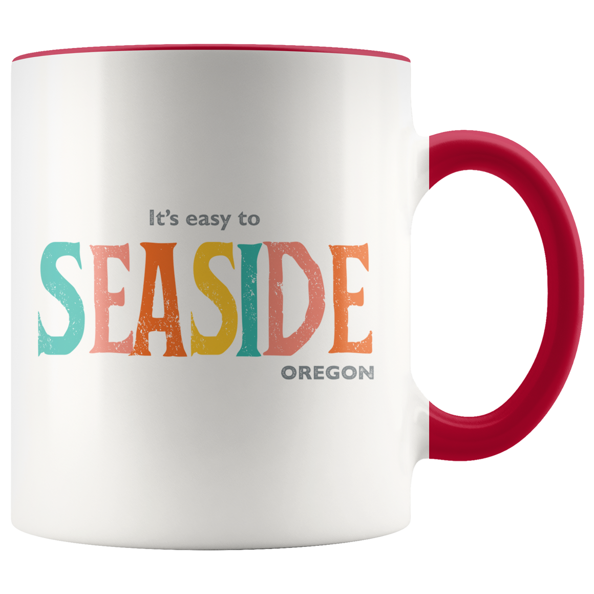 Red & White Seaside Oregon Mug