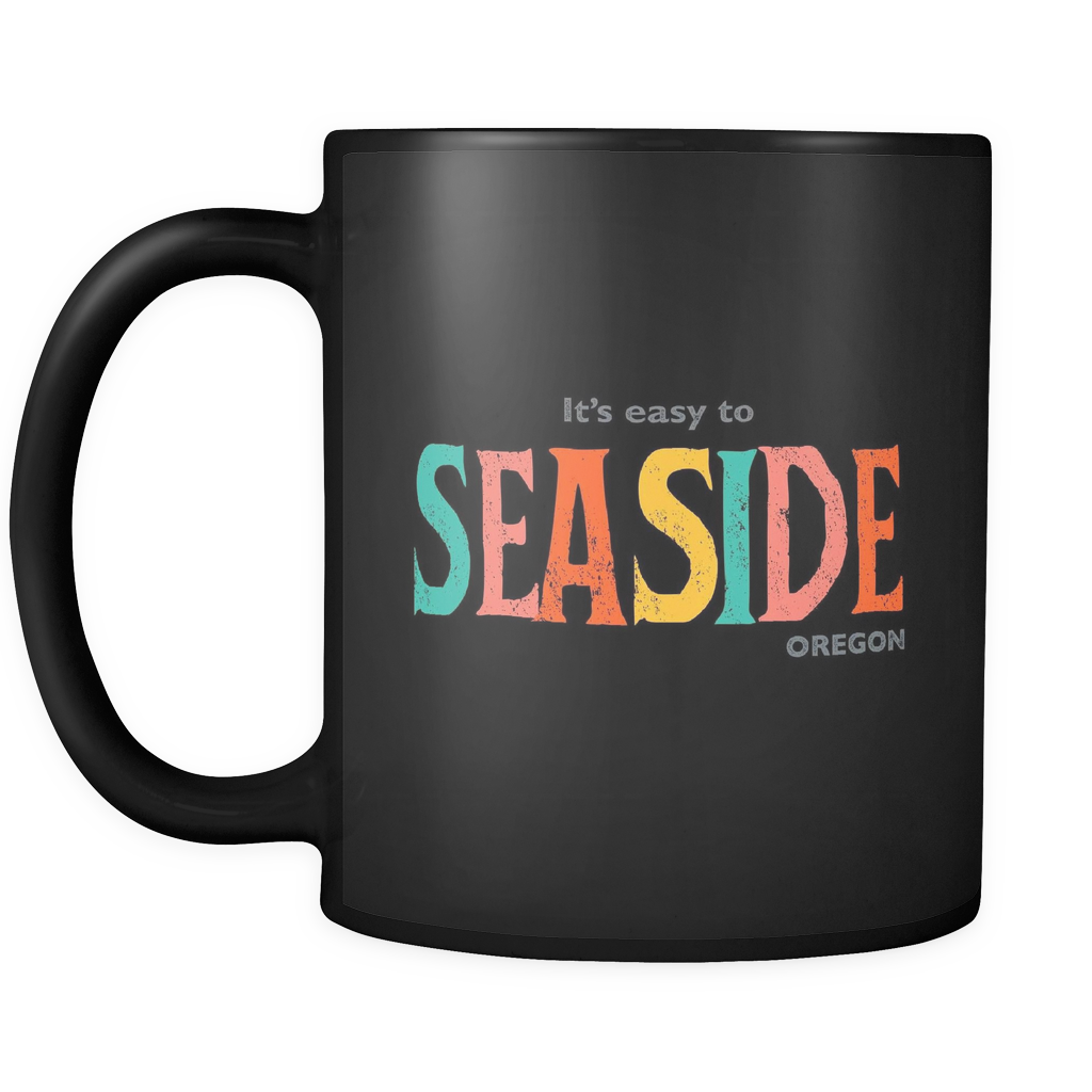 Black Seaside Oregon Mug - 11 oz