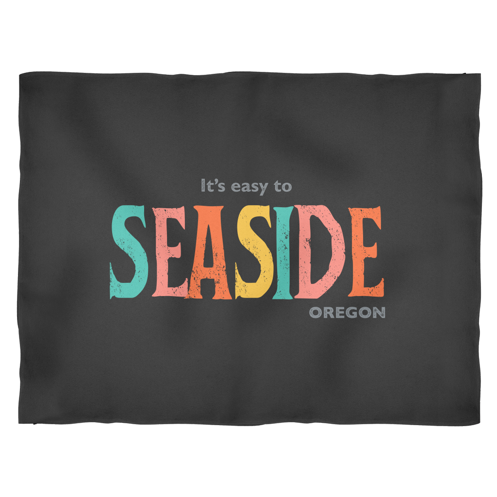Seaside Oregon Small Fleece Blanket