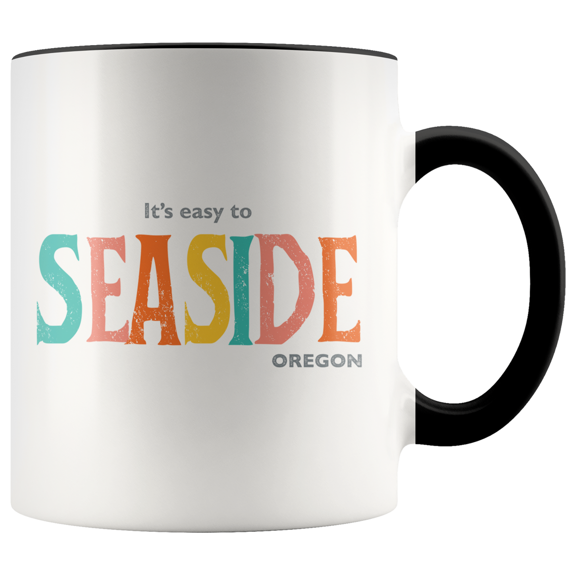 Black & White Seaside Oregon Mug